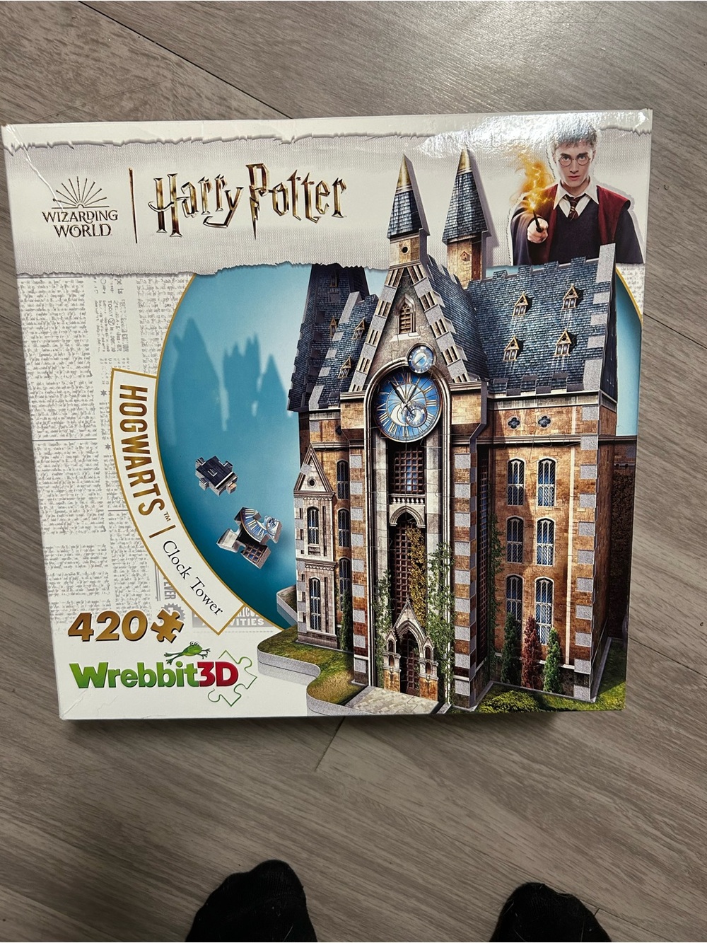 Harry Potter Hogwarts Clock Tower 3D Puzzle - Brown & Blue